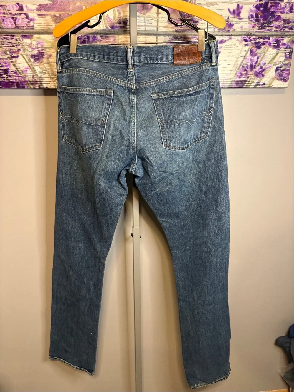 Polo by Ralph Lauren Men's Faded Blue Slim Straight Jeans Size 32x34”